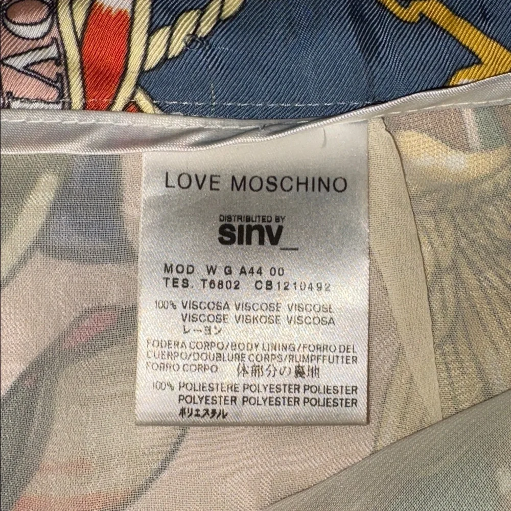 Love Moschino Multicolor Printed wrap skirt woman’s size 4 - Picture 4 of 6
